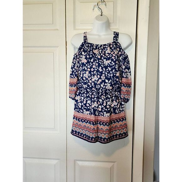 My Michelle Blue Romper - Picture 1 of 4